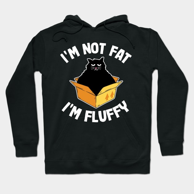I´m Not Fat I´m Fluffy Funny Cute Chunky Cat Cats Hoodie by Kuehni